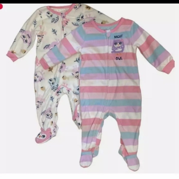 Absorba Baby  2 Piece Bundle Blanket Sleeper nwt night owl - Picture 1 of 4
